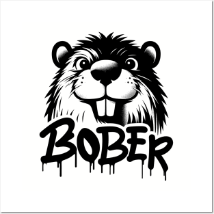 Funny Polish Internet Meme Bobr Bober Kurwa Beaver Graffiti Art Posters and Art